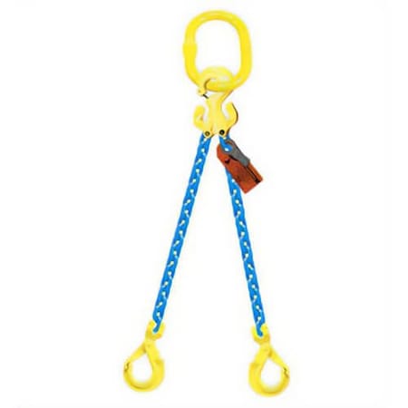 Double Leg 1/2 In Adjstbl Chain Slng TG2-GBK, 5ft L, 26000lb WLL